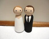 CUSTOMIZABLE Wedding Cake Topper Peg Dolls