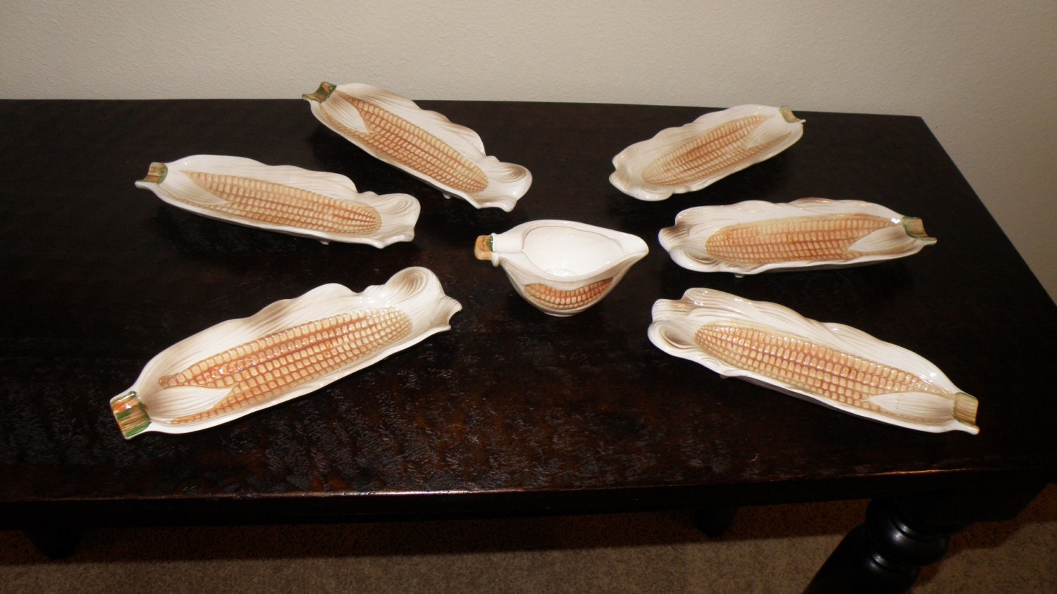 Vintage corn on the cob holder set with butter by RopedOnCedar
