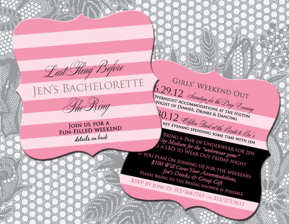 Victoria Secret Bridal Shower Invitations 3