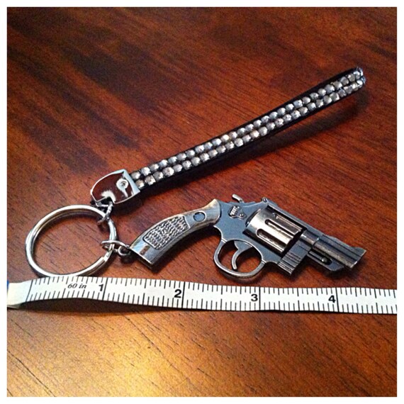 Gun Keychain Pistol Keychain Revolver Keychain Cowgirl