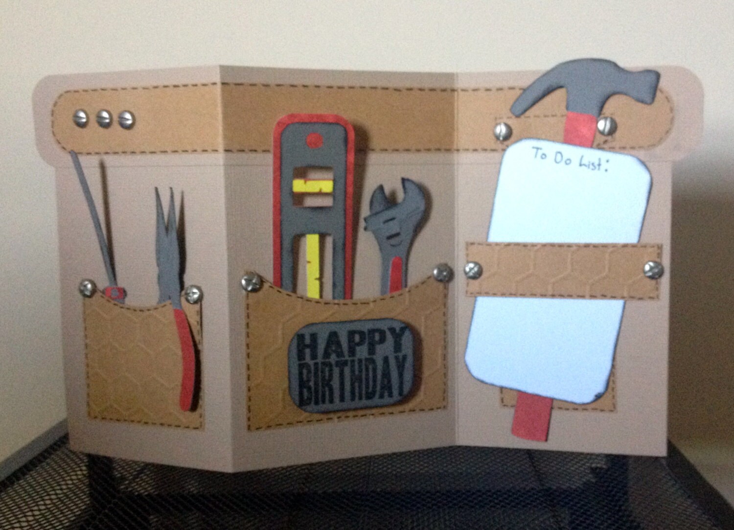 Tool Belt Birthday CardMale Birthday CardHandyman CardCard