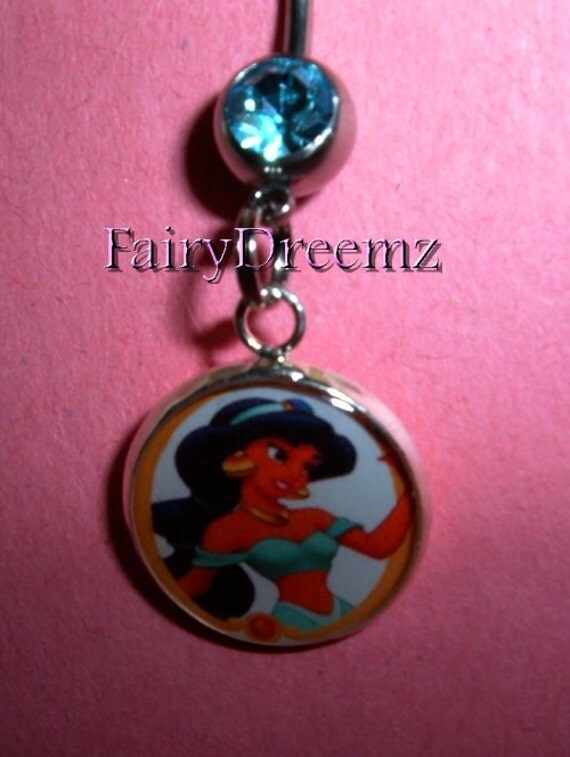 Items similar to DISNEY Princess Jasmine from Aladdin Belly Navel Ring