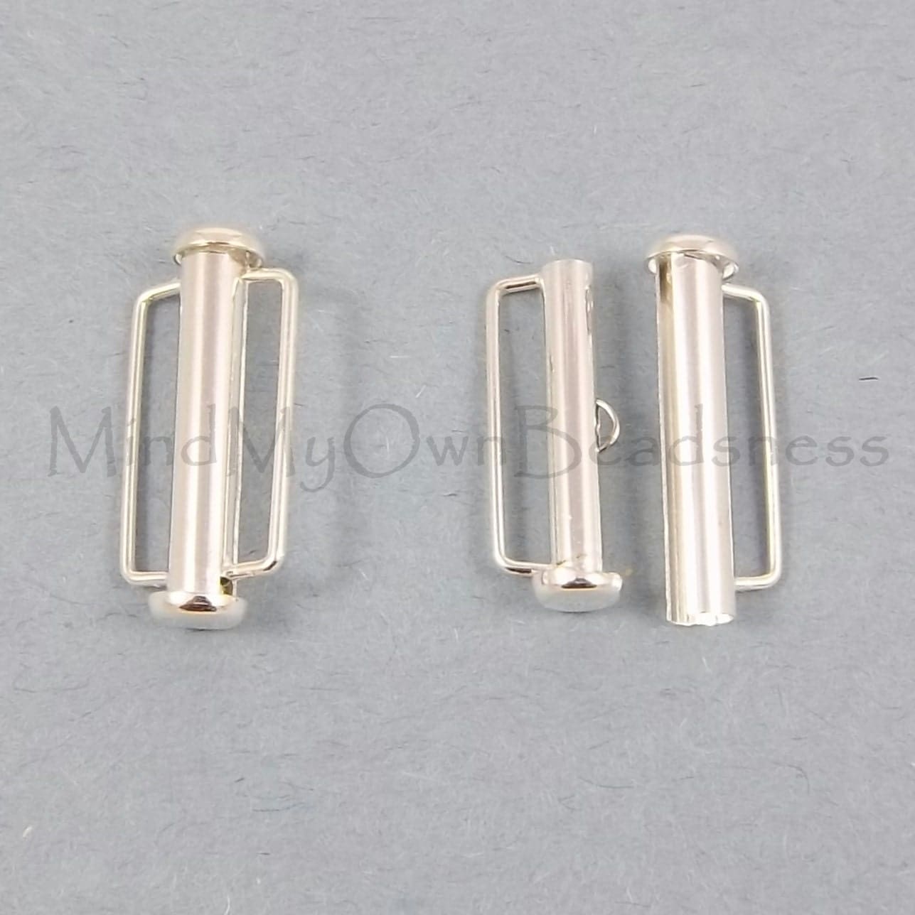 Clasp Slide Lock Tube Clasp with Bar 20mm by mindmyownbeadsness