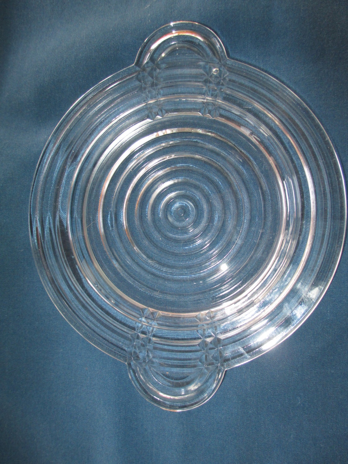 vintage manhattan clear glass plates with handles set of six vintage manhattan clear glass plates with handles set of six