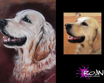 PET PORTRAIT. Commission pastel painting/pencil drawn from photo A4 (8 x 11,5 in)/1 subject
