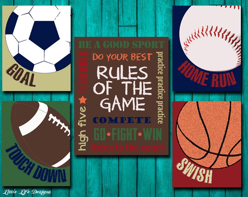 Sports Decor Sports Nursery Boy Room Decor Rules of the