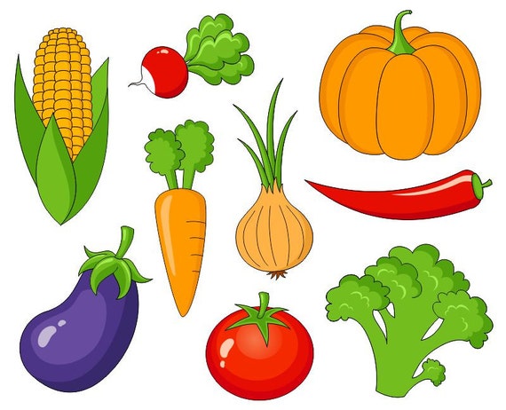 free clipart vegetables black and white - photo #46