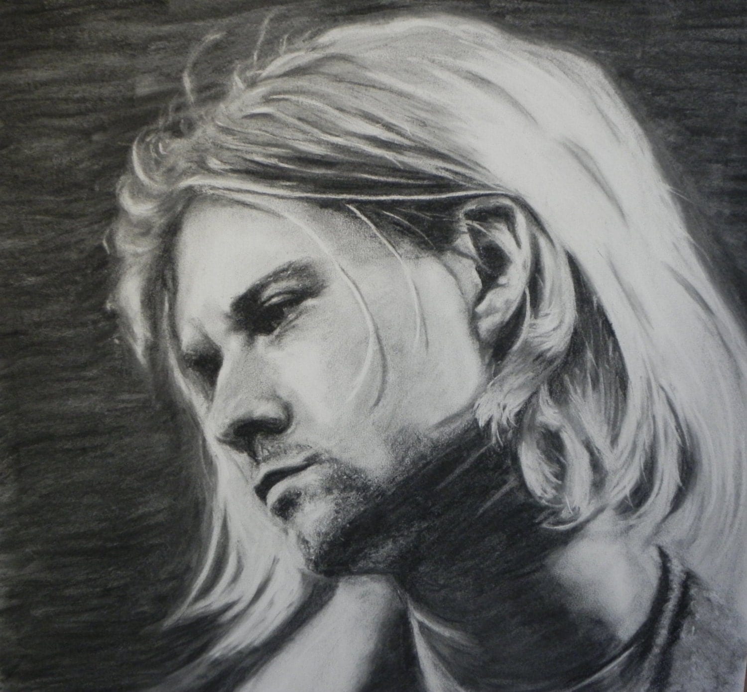 This is an image of Ridiculous Drawing Of Kurt Cobain It is a picture of Ridiculous Drawing Of Kurt Cobain