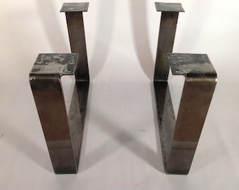 Items similar to 28" Table Legs, Flat Steel Square Table Legs, Height 