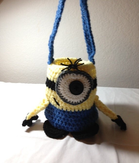 Crochet minion tote minion bag minion purse
