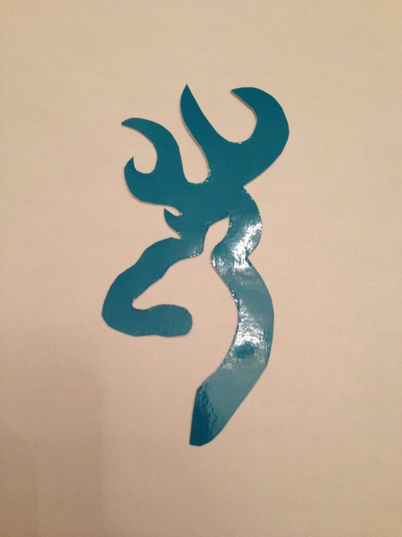 Teal Browning Hunting Car Decal