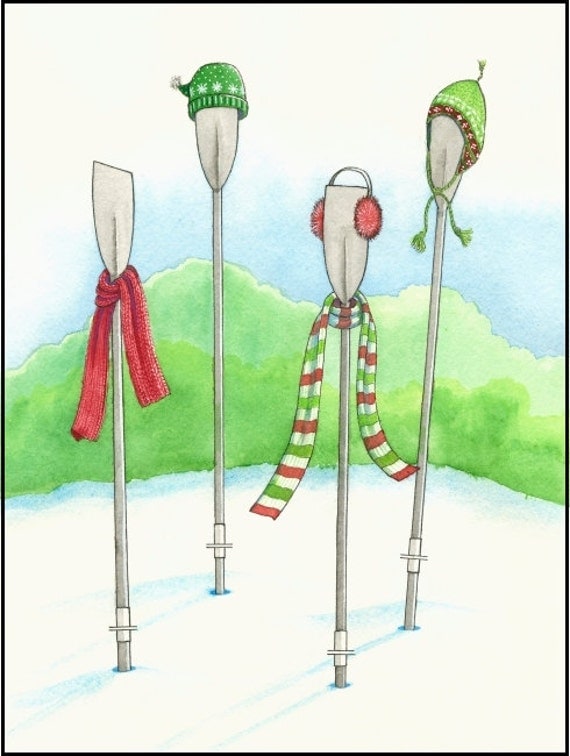 Box of rowing Christmas cards mixed pack