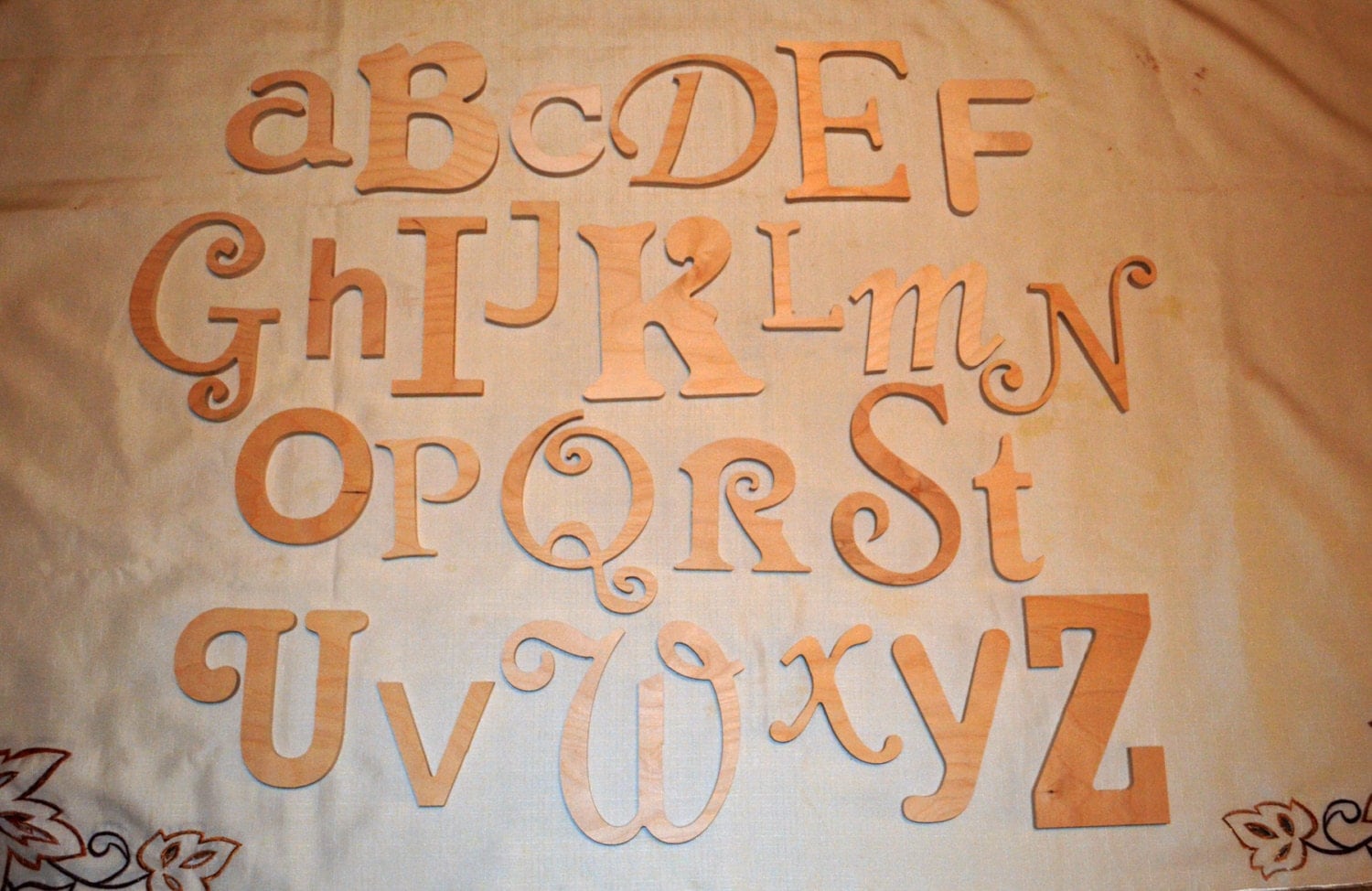 Discounted Random Alphabet Set Unfinished Wooden Letters Wall