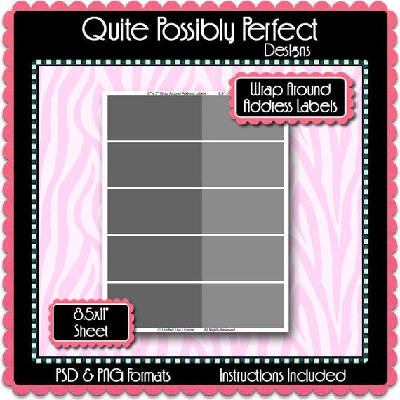 Wrap Label Template Wrap Around Address Label Template Instant Download Psd And Wrap Label Template Wrap Around Address Label Template Instant Download Psd And