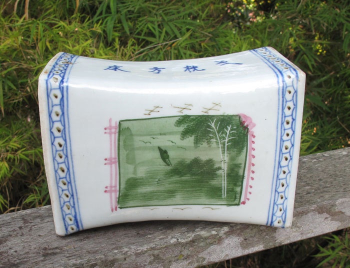 Antique Chinese Porcelain Opium Pillow