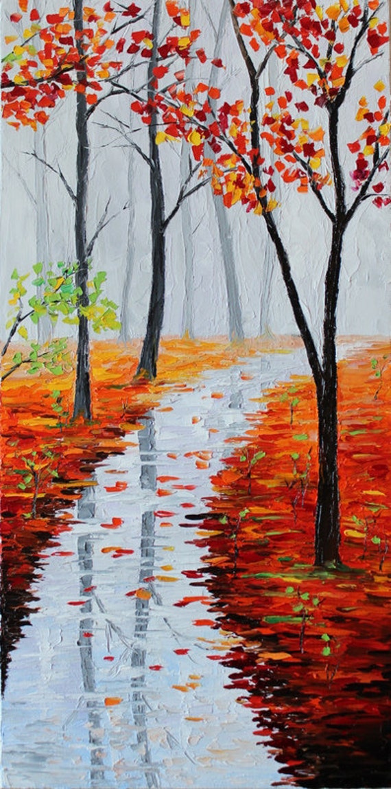 ORIGINAL Oil Painting Modern Palette Knife Landscape