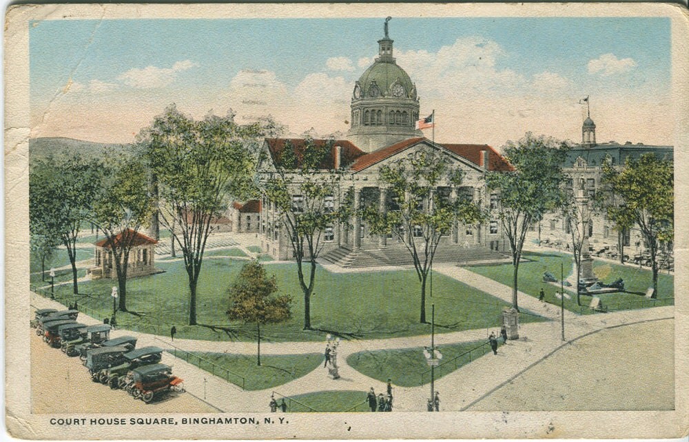 Binghamton New York vintage postcard 1919 by BellbrookVintage