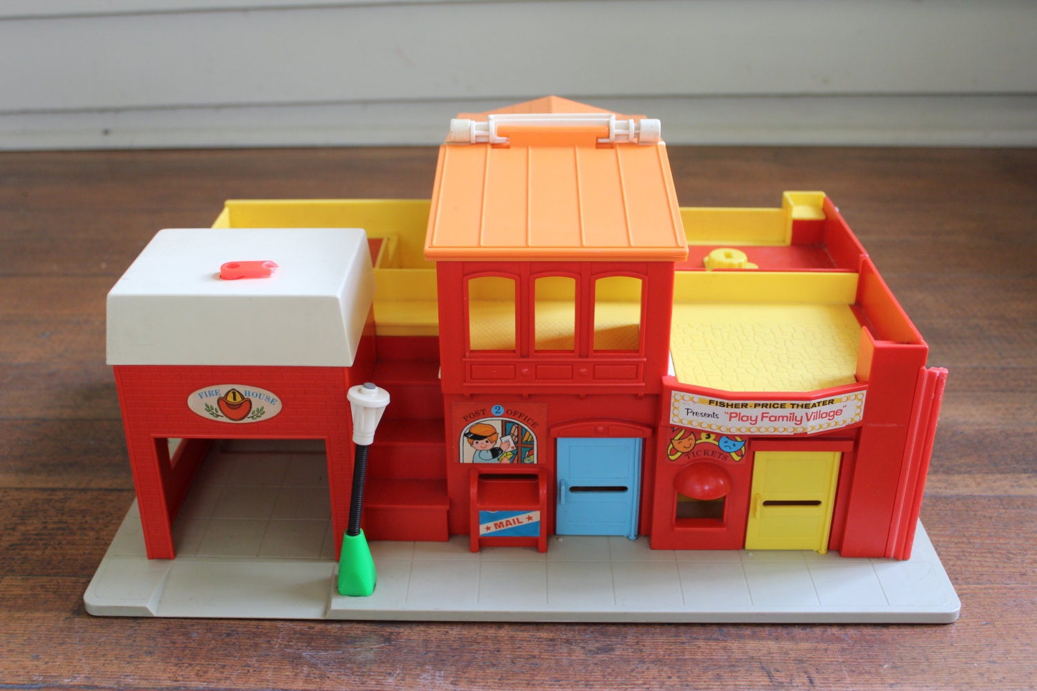 Vintage Children's Toy Fisher Price Play Family Village