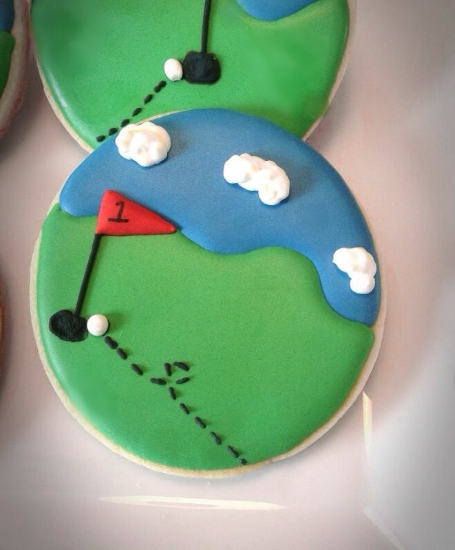 Golf cookies Decorated sugar cookies one dozen golf