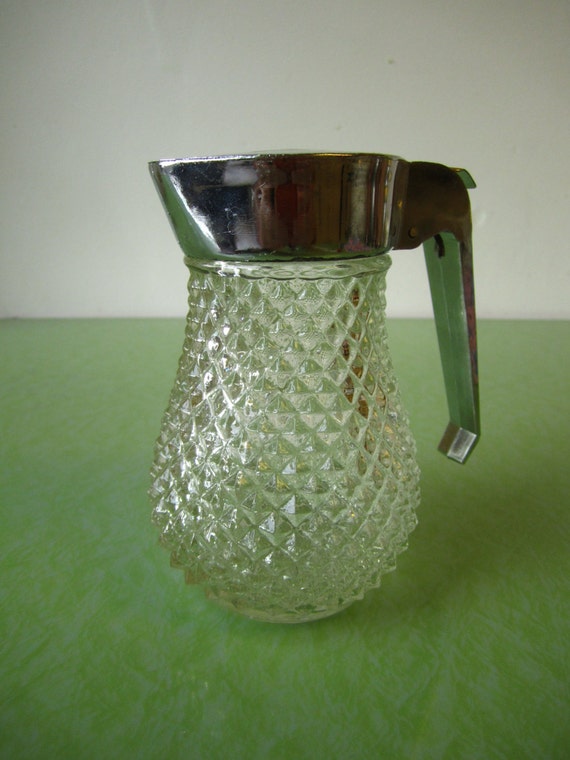 Vintage Glass Syrup Dispenser by BricBracAttack on Etsy