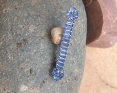 Time To  Sparkle  Ice  Icy  Blue Heart  & Baguette Shape Stone Brooch  Set In Silver Tone So Pretty