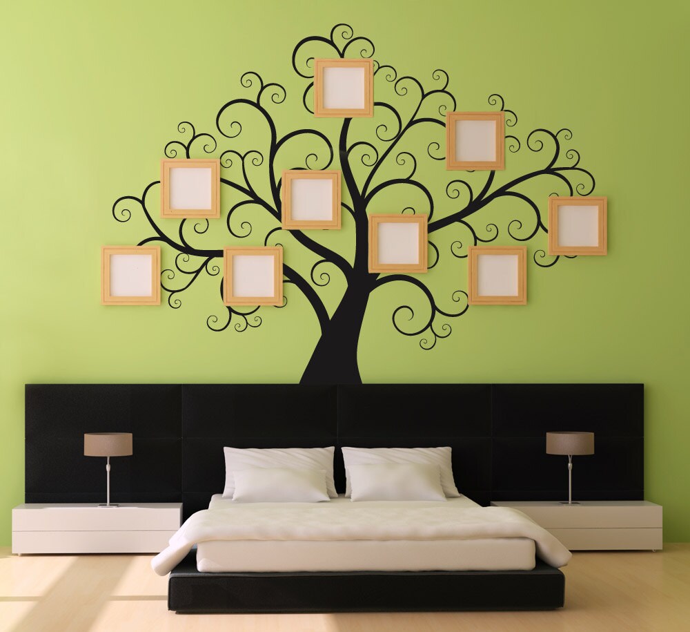 Adesivi di swirly treewall grande decal per camere di decaiisland
