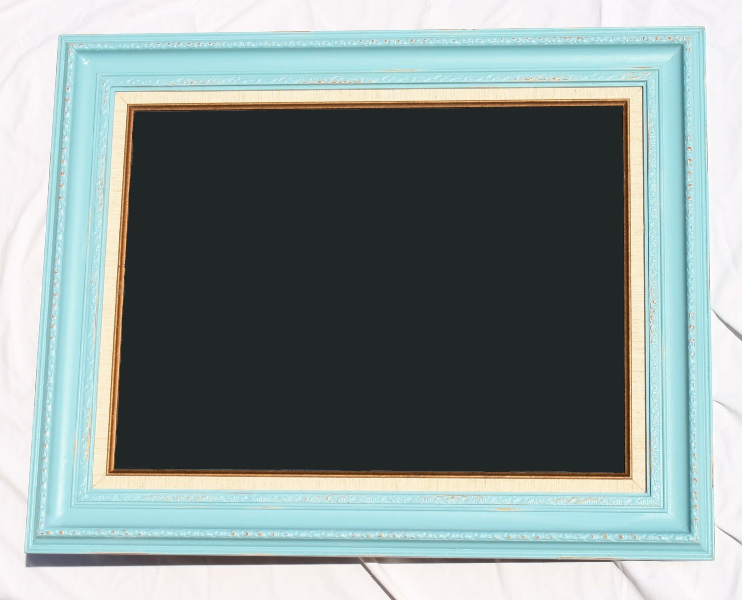 Aqua Blue CHALKBOARD Chalk Board Black by