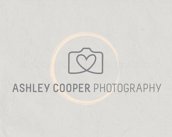 Photography logo design photography watermark camera logo. Instant download DIY psd logo template