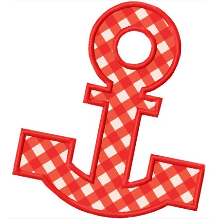 Nautical Anchor Applique Machine Embroidery Design INSTANT