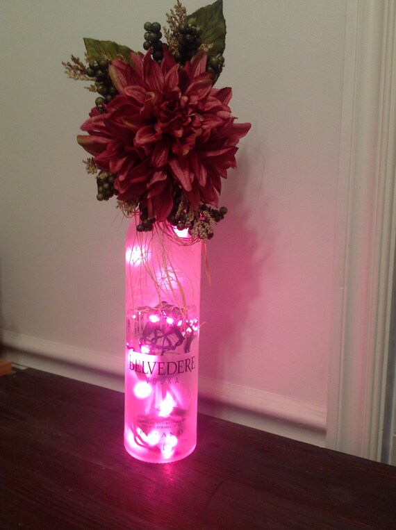 Items similar to Liquor & Wine Bottle Flower Arrangements With Colored