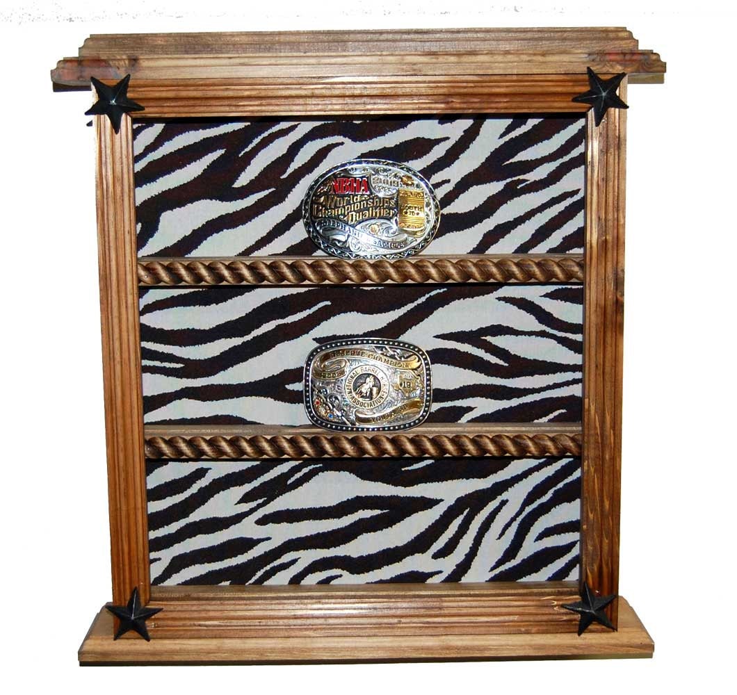 Rustic Western Buckle Display Holds 9 Trophy Buckles