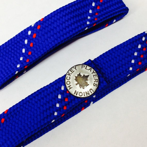 Blue Hockey Lace Wristy Bracelet