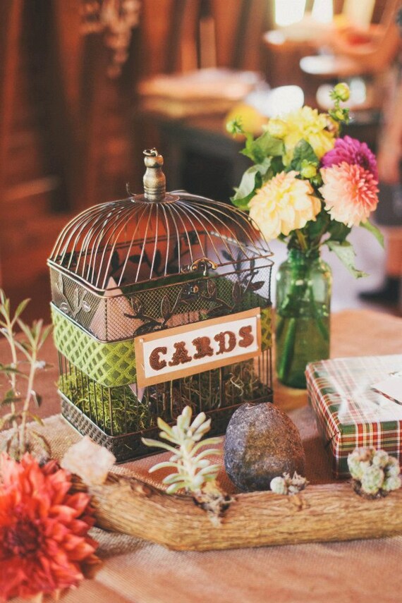 Items similar to Wedding Bird Cage Gift Card Holder on Etsy