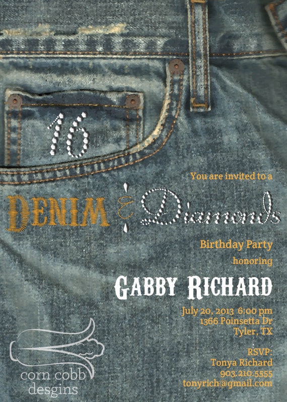 Denim Party Invitations 9