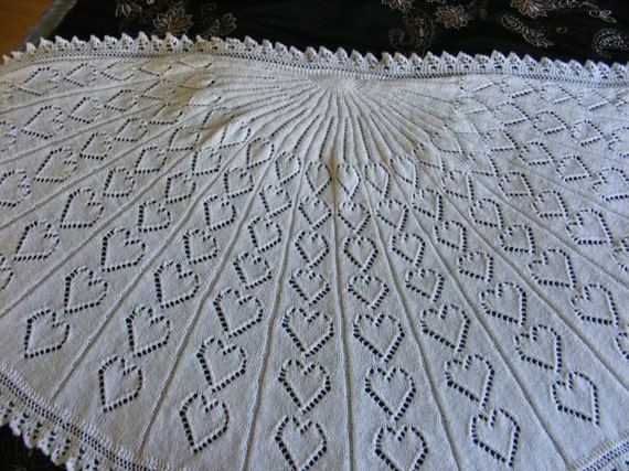 Janie semicircular baby shawl knitting pattern in DK Instant