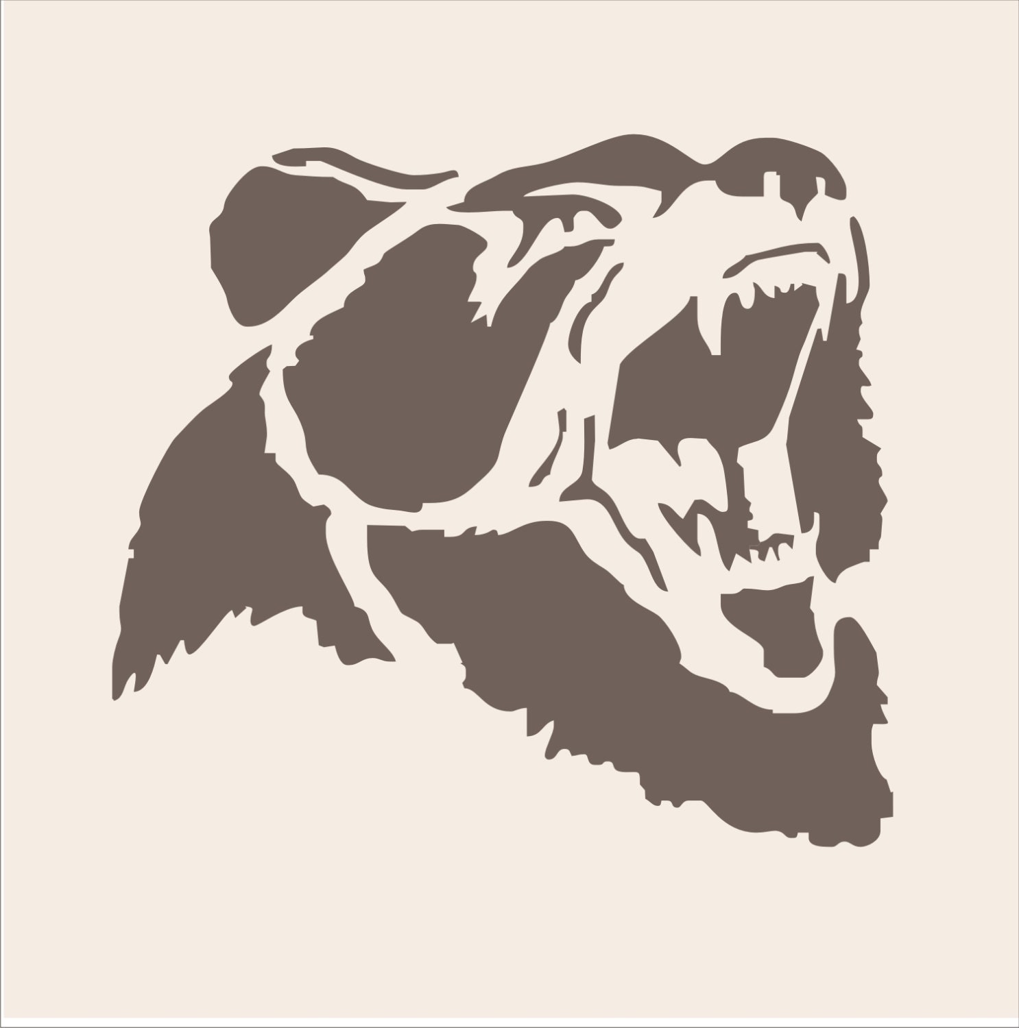 GRIZZLY Bear Reusable Stencil 4 Sizes Available Create
