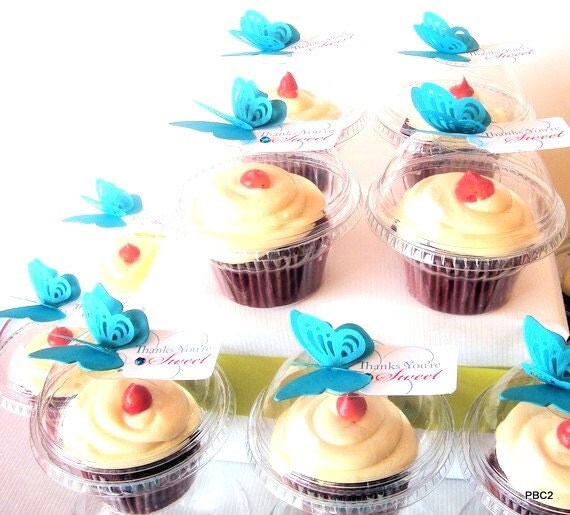 Cupcake Boxes set of 24 by JaymesPartyBox on Etsy