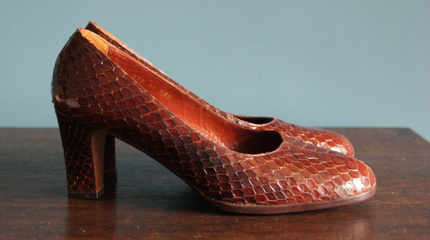 python leather shoes