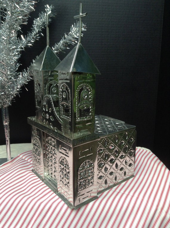 Mexican Tin Church Luminaria Christmas Decoration Mexican