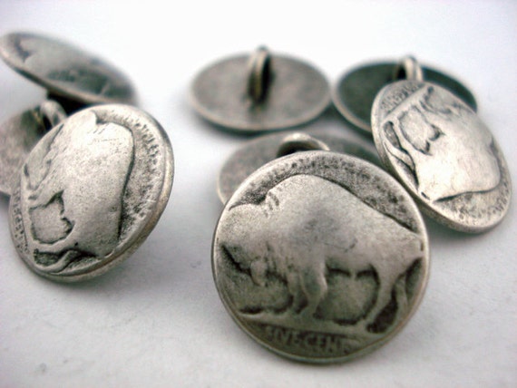 Buffalo nickel buttons