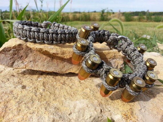 Items similar to Mens Bandolier Paracord Bracelet in ACU Foliage Cammo