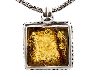 Bomo - Pendant - Sterling Silver - Amber