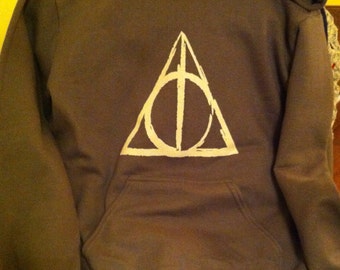 Harry Potter Inspired DEATHLY HALLOWS Hoodie or Crewneck Sweater - Muggle Magic School Witchcraft Wizardry Dumbledore Men Women Kids S-2XL