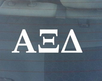 Alpha XI Delta Sorority Sticker Window Laptop Car Decal Vinyl Ipad Iphone 3" 6" 8"