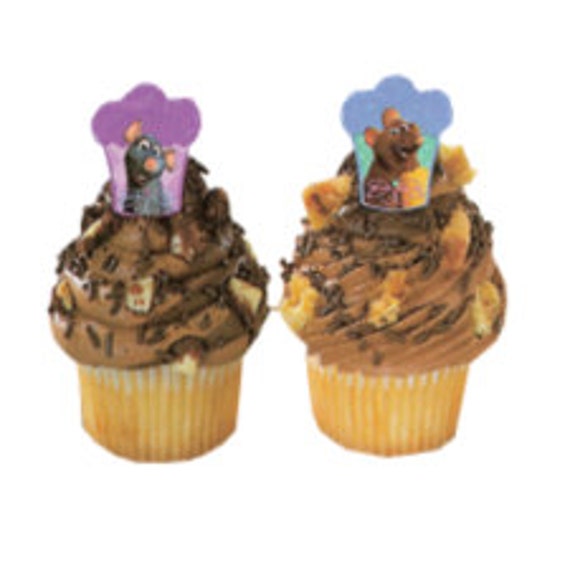 12 Disney Ratatouille Cupcake Cake Topper Rings Birthday