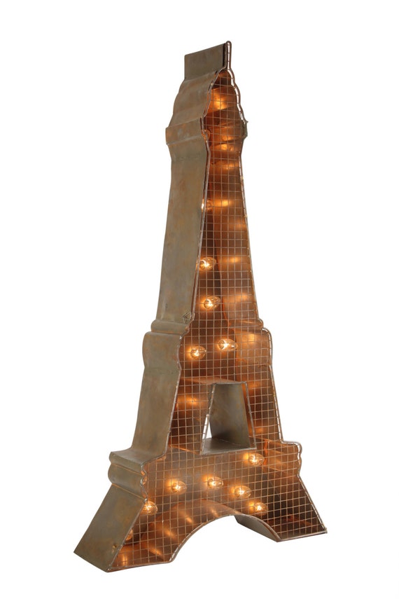 lighted 42 metal art Eiffel Tower