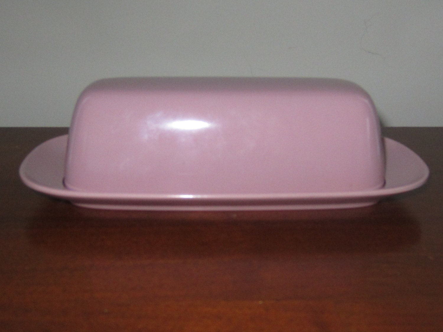 Melamine Butter dish vintage pink 1960s