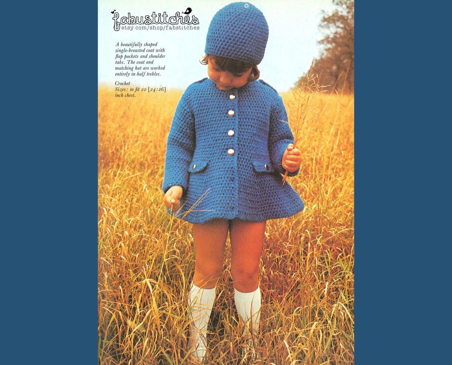 coat toddler pattern crochet by Child Little Hat Coat Girls FabuStitches Toddler 70s to and