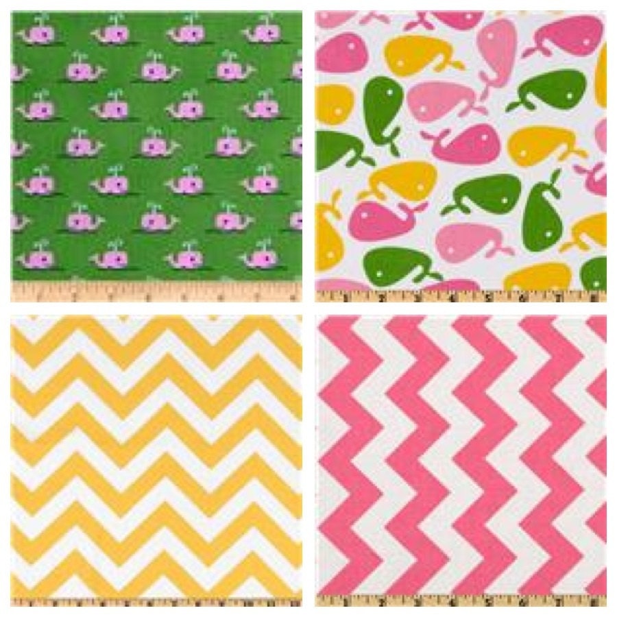 Nautical Box Pleat Crib Skirt for baby girl or by TASbabyfactory