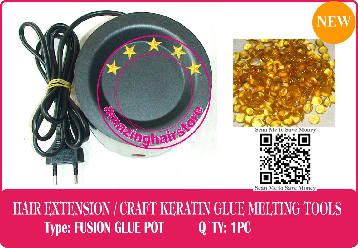 BIG Hot Melt Glue Pot 4 Keratin Fusion Glue Prebonded Human